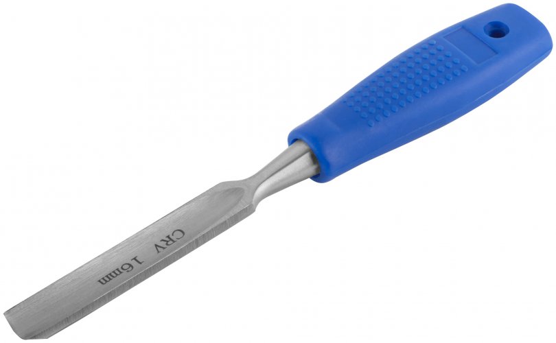 Стамеска CrV полукруглая с пластиковой ручкой 16 мм FIT 43144