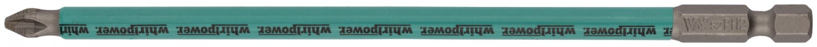 Биты PH2 150 мм сталь S2, с насечкой, 10 шт. WHIRLPOWER 57573