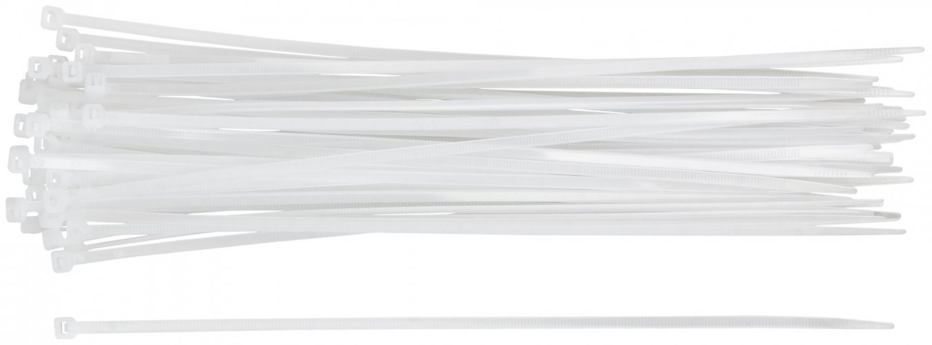 Хомуты нейлоновые, белые д/проводов 50 шт., 250x3,6 мм FIT 60422