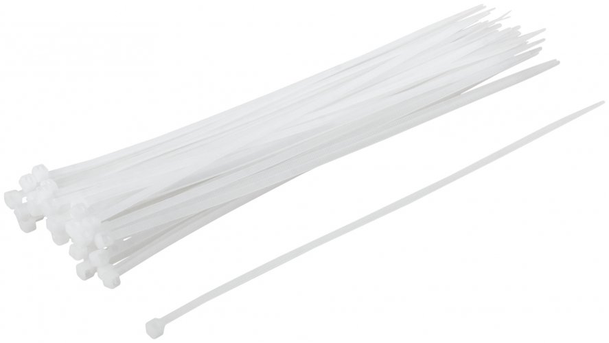 Хомуты нейлоновые, белые д/проводов 50 шт., 250x3,6 мм FIT 60422
