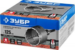 Коронка с державкой по бетону ЗУБР Профессионал 125 мм, SDS-Max 2918-125