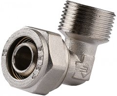 Уголок соединительный (20 мм; 1/2"; цанга-штуцер) для трубопровода ЗУБР 51409-20-1/2