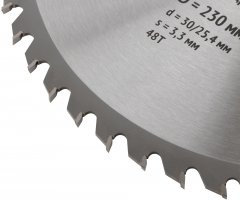 Диск пильный для циркулярных пил по дереву 230 х 30/25,4 х 48T FIT 37757