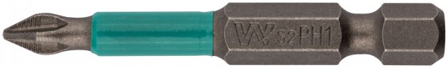 Биты PH1 50 мм сталь S2, с насечкой, 10 шт. WHIRLPOWER 57576