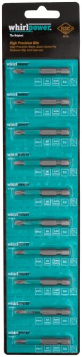 Биты PH1 50 мм сталь S2, с насечкой, 10 шт. WHIRLPOWER 57576