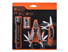Набор инструментов TACTIX мультитул 13 в 1, складной нож 5 в 1 и фонарик ( 900112 )