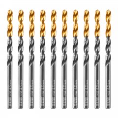 Сверло по металлу, 4,5 мм, HSS-Tin, Golden Tip, 10 шт. Denzel 717211