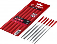 Набор надфилей ЗУБР 140 мм, в чехле, с ручками, 6 шт. 16014-H6