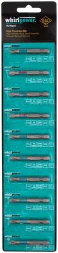 Биты PH2 50 мм сталь S2, с насечкой, 10 шт. WHIRLPOWER 57577