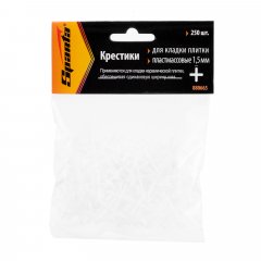 Крестики, 1.5 мм, для кладки плитки, 250 шт Sparta 880665