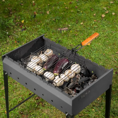 Решетка гриль 260 х 320 х 65 мм, объемная, антипригарное покрытие, Camping Palisad 69552