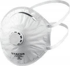 Коническая фильтрующая полумаска STAYER KV-80 FFP1 с клапаном, 10 шт. 11110-H10_z01