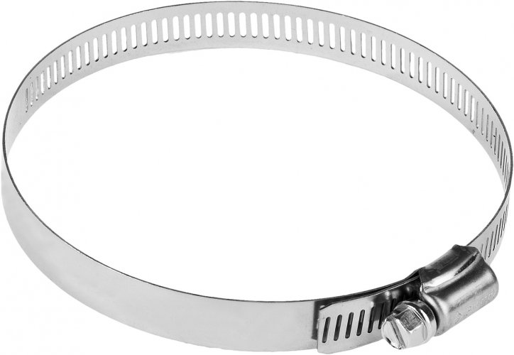 Хомуты, нержавеющая сталь, просечная лента 12.7 мм, 91-114 мм, 50 шт, ЗУБР Профессионал 37815-091-114-50