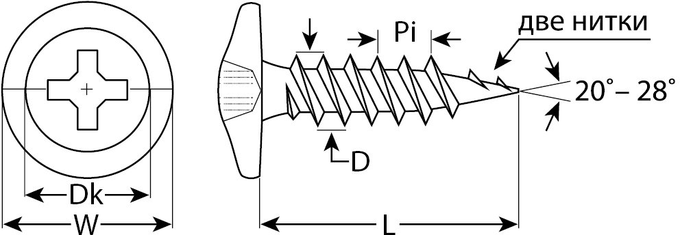Саморезы ЗУБР с прессшайбой по листовому металлу до 0,9мм, PH2, 4,2x19мм, ТФ1, 450шт 4-300191-42-019