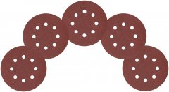 Круги шлифовальные с отверстиями (липучка), алюминий-оксидные, 125 мм, 5 шт.  Р 80 КУРС 39784