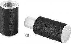 Петля гаражная с шаром, D 30 x 140 мм, 2 шт, Россия Сибртех 92009