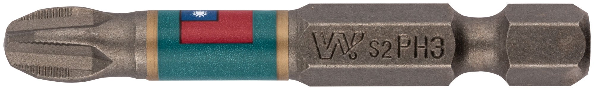 Биты PH3 50 мм сталь S2, с насечкой, 10 шт. WHIRLPOWER 57578