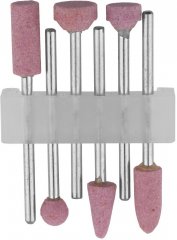 Набор шлифовальных абразивных насадок STAYER с оправкой оксид алюминия 6 шт. 29920-H6