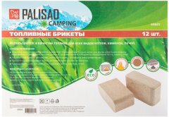 Топливные брикеты, 12 брикетов, 10 кг Россия Camping Palisad 69665