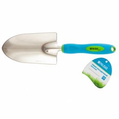 Совок посадочный широкий, 90 х 320 мм, нержавеющая сталь, двухкомпонентная рукоятка, Premium Plus, Palisad 62051