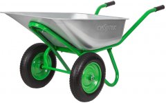 Тачка садово-строительная 2-х колесная, грузоподъемность 230 кг, объем 90 л Сибртех 689643