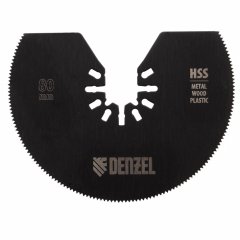 Насадка для МФИ отрезная полукруг, HSS, по металлу и дереву, 80 мм х 1,2 мм, мелкий зуб Denzel 782301