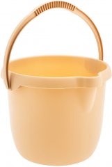 Ведро пластмассовое круглое 12 л, бежевое, Home Palisad 929495