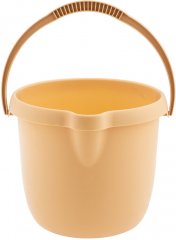 Ведро пластмассовое круглое 12 л, бежевое, Home Palisad 929495