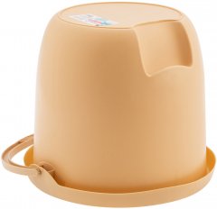 Ведро пластмассовое круглое 12 л, бежевое, Home Palisad 929495