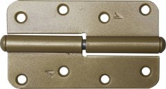 Петля накладная стальная "ПН-110", цвет золотой металлик, левая, 110мм 37653-110L