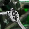 Ключ-трещотка 1/4", 45 зубьев, цельнометаллический, с быстрым сбросом, CrV, хром Сибртех