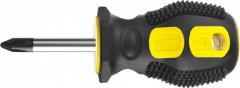 Отвертка MAXFIX двухкомпонентная рукоятка магнитный наконечник STUBBY /бочка/ PH2x38мм STAYER 2510-38-2_z02