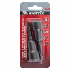 Биты с торцевыми головками 13 мм, 65 мм, 2 шт. Matrix 11791