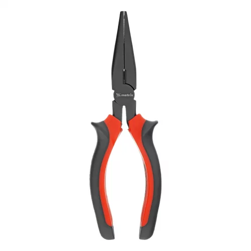 Длинногубцы прямые Black Nickel, 180 мм, двухкомпонентные рукоятки Matrix 17160