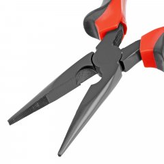 Длинногубцы прямые Black Nickel, 180 мм, двухкомпонентные рукоятки Matrix 17160