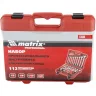 Набор слесарно-монтажный с квадратами 1/4, 1/2 и 5/16", 112 предметов Matrix ProFI 13586