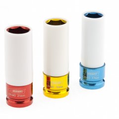 Набор ударных головок, удлиненные, 1/2, шестигранные, CrMo, 3 шт, 17 мм, 19мм, 21мм Gross 13513