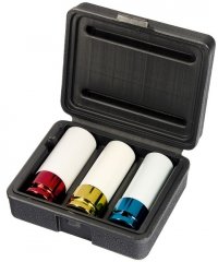 Набор ударных головок, удлиненные, 1/2, шестигранные, CrMo, 3 шт, 17 мм, 19мм, 21мм Gross 13513