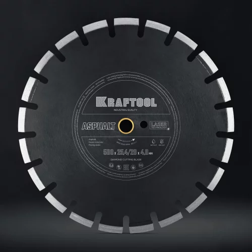 KRAFTOOL ASPHALT 500 мм (25.4/20 мм, 12х4.0 мм), алмазный диск (36687-500)