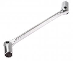 Ключ торцевой прямой 12х13мм шарнирный L=220мм JTC-3936