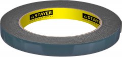 Клейкая монтажная лента STAYER "Profi" на вспененной основе черная 12 мм х 5 м 12233-12-05