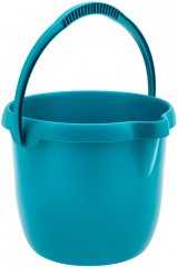 Ведро пластмассовое круглое 12 л, бирюзовое, Home Palisad 929575