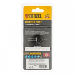 Шарошка абразивная, конус, для дрели, 25 x 25 мм, хвостовик d6 мм, 63С Denzel 76021