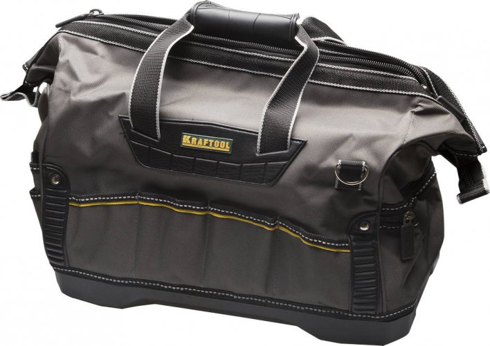 Инструментальная сумка KRAFTOOL INDUSTRIE жесткое пластиковое дно, 20 карманов, длина 45см 38740-18