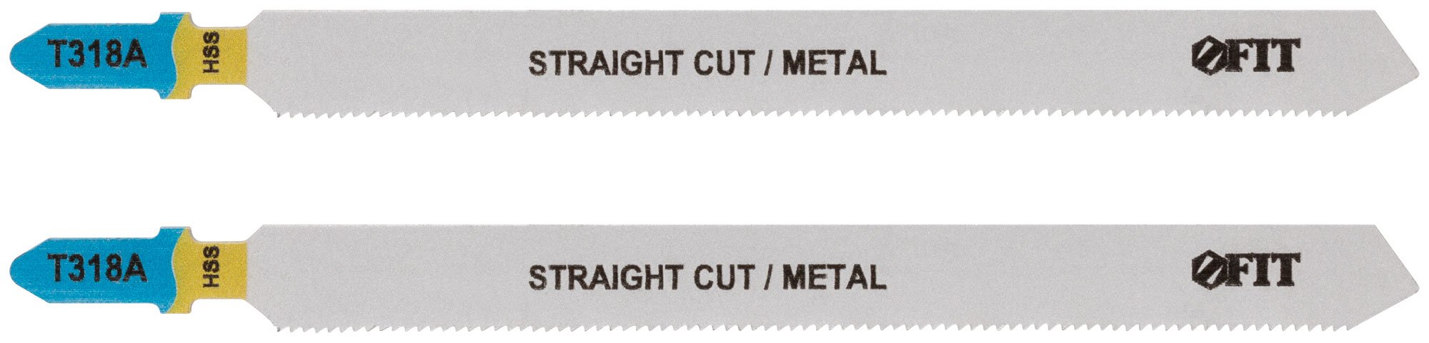 Полотна по металлу, HSS, фрезерованные, волнистые зубья, 132/106/1,2 мм (T318A), 2 шт. FIT 40911