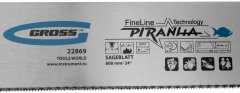 Пильное полотно для прецизионного стусла "Piranha", 600 мм, каленый зуб 2D, 18 TPI Gross 22869