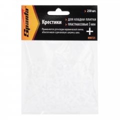 Крестики, 3.0 мм, для кладки плитки, 250 шт Sparta 880725