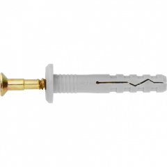 Дюбель-гвоздь полипропиленовый грибовидный бортик 6 x 40 мм, 200 шт Сибртех 42156