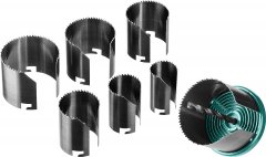 Пила кольцевая наборная по дереву 7 полотен: 25-32-38-45-50-56-62x42 мм KRAFTOOL 29580-H7-42