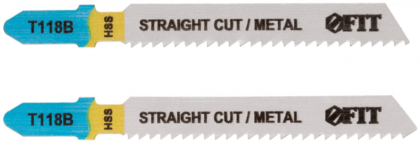 Полотна по металлу, HSS, фрезерованные, волнистые зубья, 76/51/2 мм (T118B), 2 шт. FIT 40912